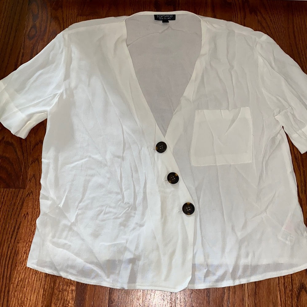 Never work short sleeve blouse